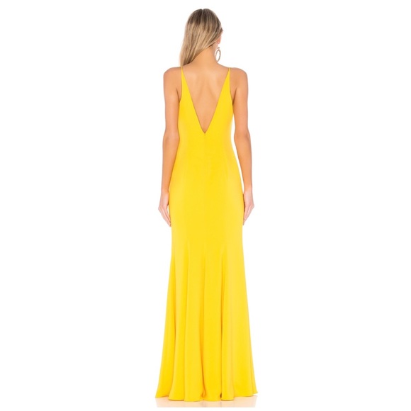 Jay Godfrey Kimberly Gown in Lemon - Picture 2 of 3
